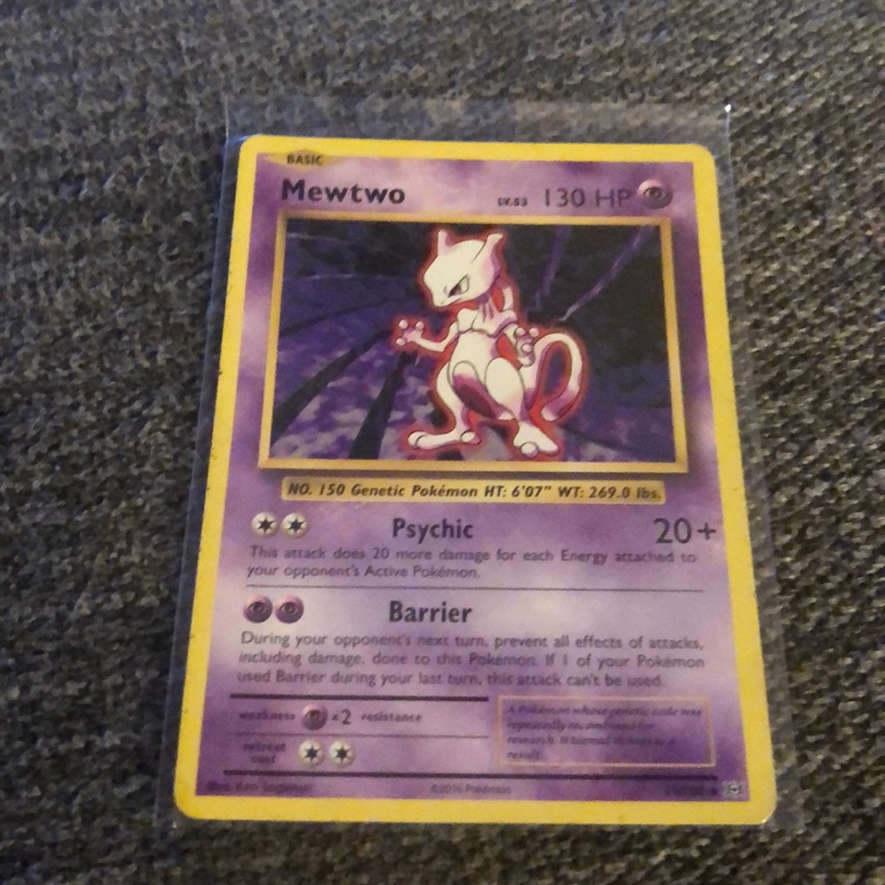 Pokemon Mewtwo Cracked Ice Holo from Evolutions